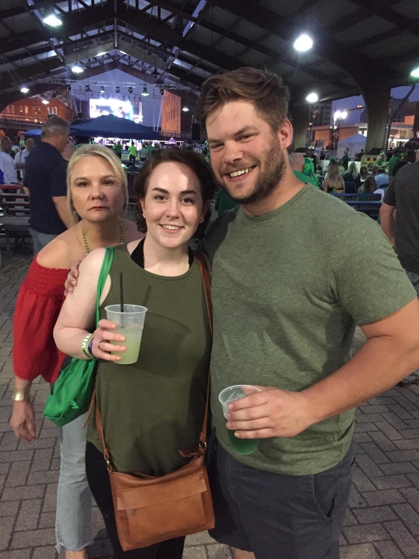 This lady photobombing a picture of me and my girlfriend