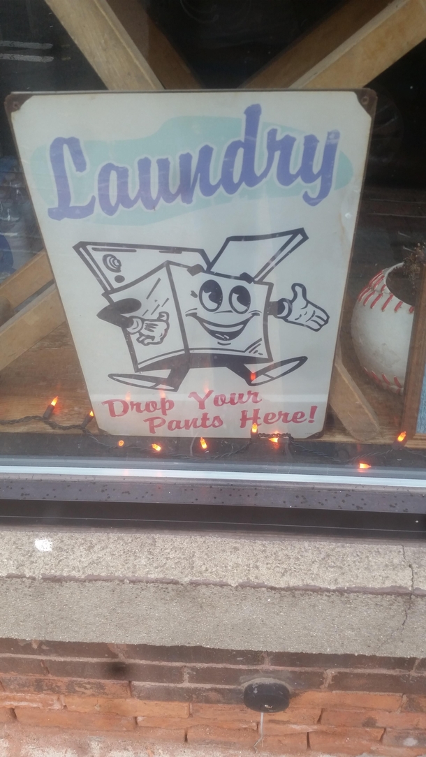 This laundromat sign