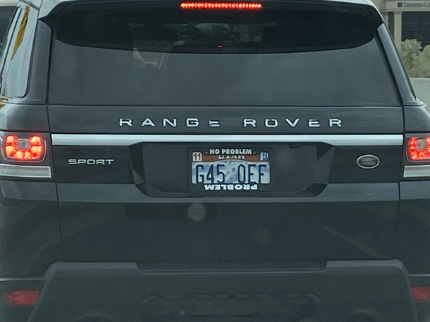 This license plate cover I saw today