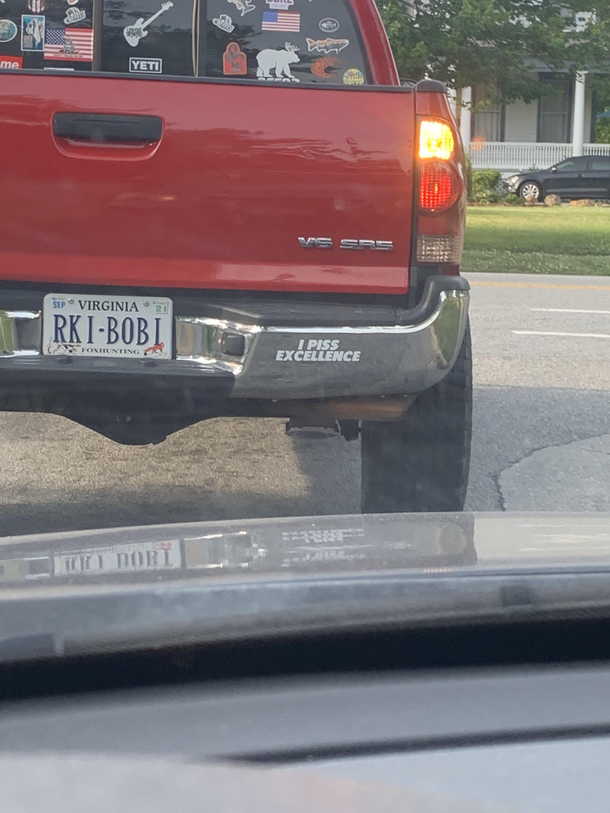 This license plate I saw today