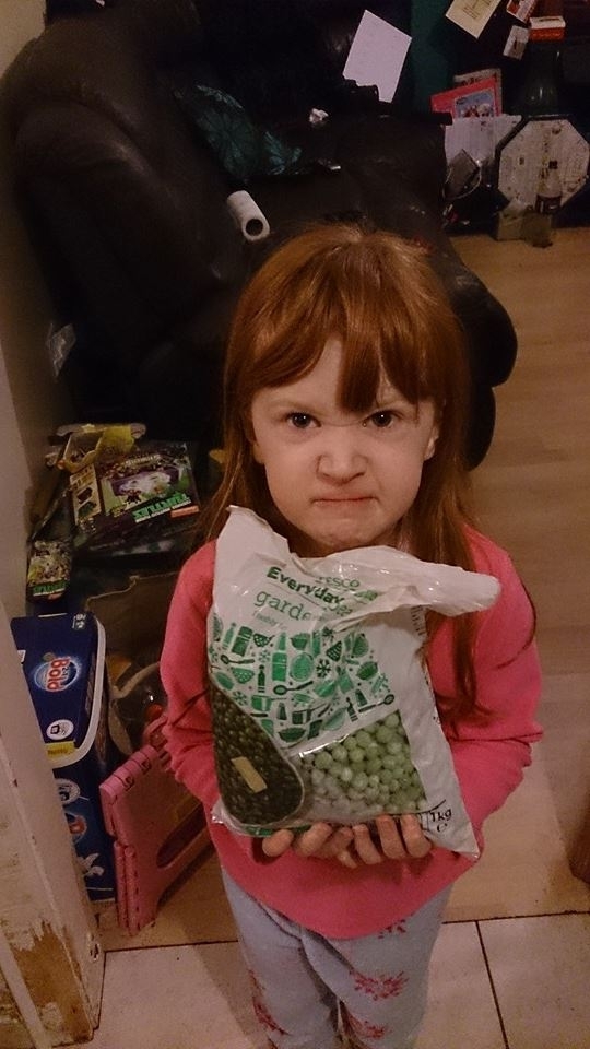 This little girl asked for Frozen gifts this Christmas