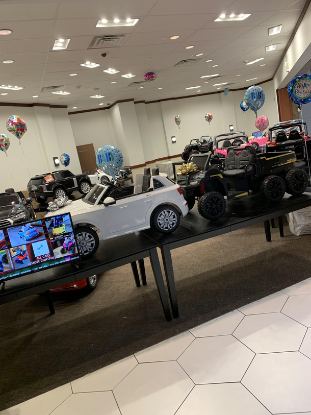 This mall has a toy car dealership