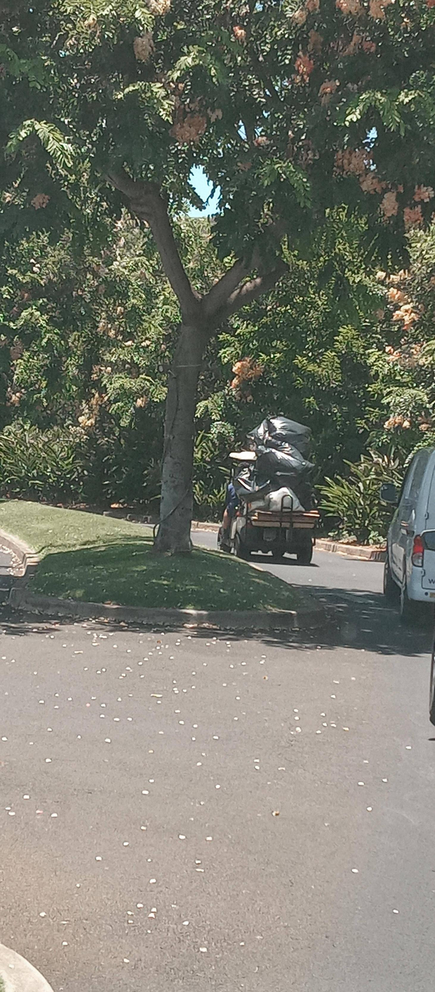 This man has never made a second trip from the car after grocery shopping