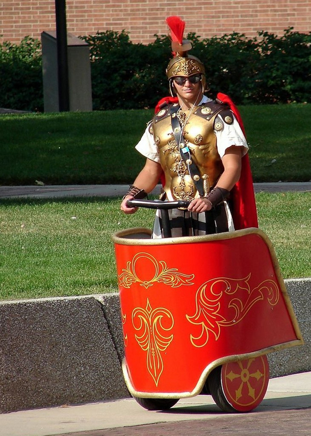This man knows how to ride a segway