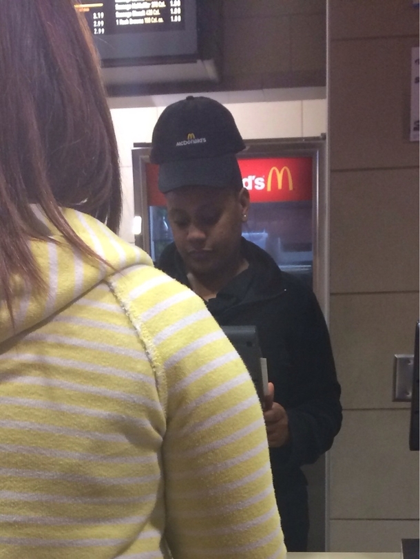This McDonalds employee has mastered hat levitation