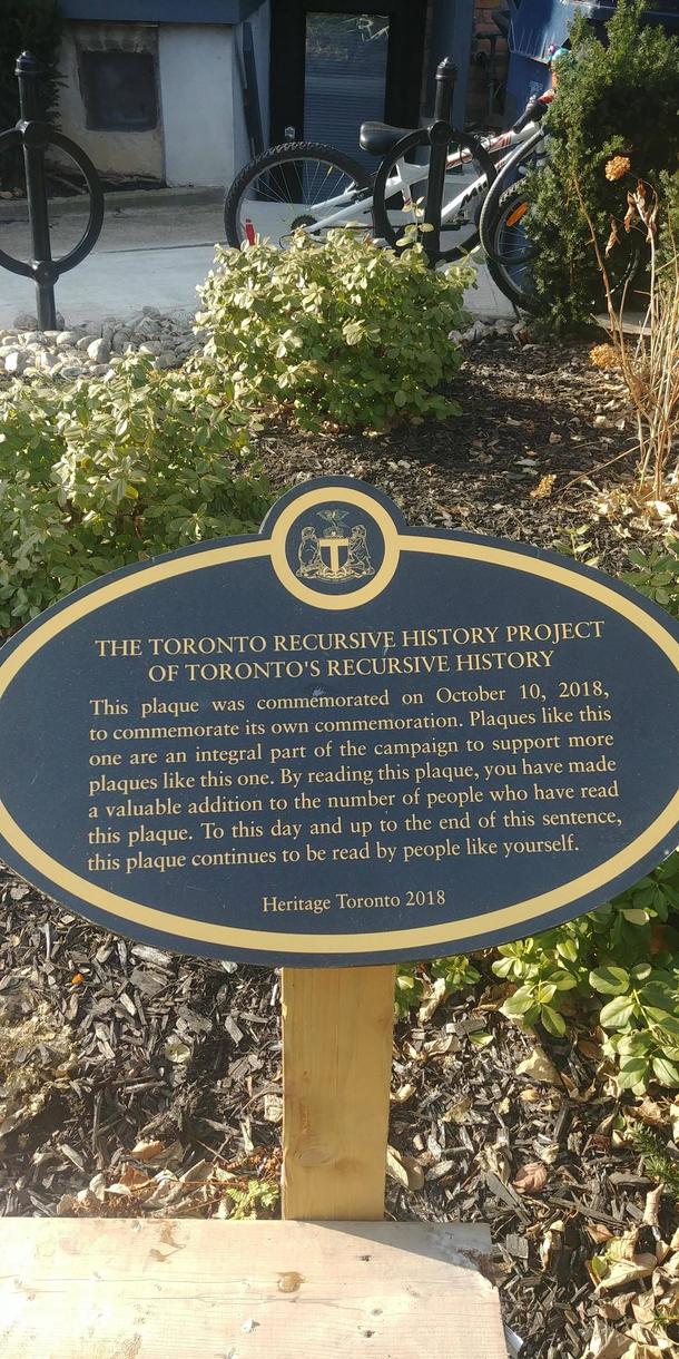 This meta plaque in Toronto