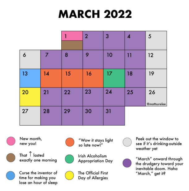 This months schedule