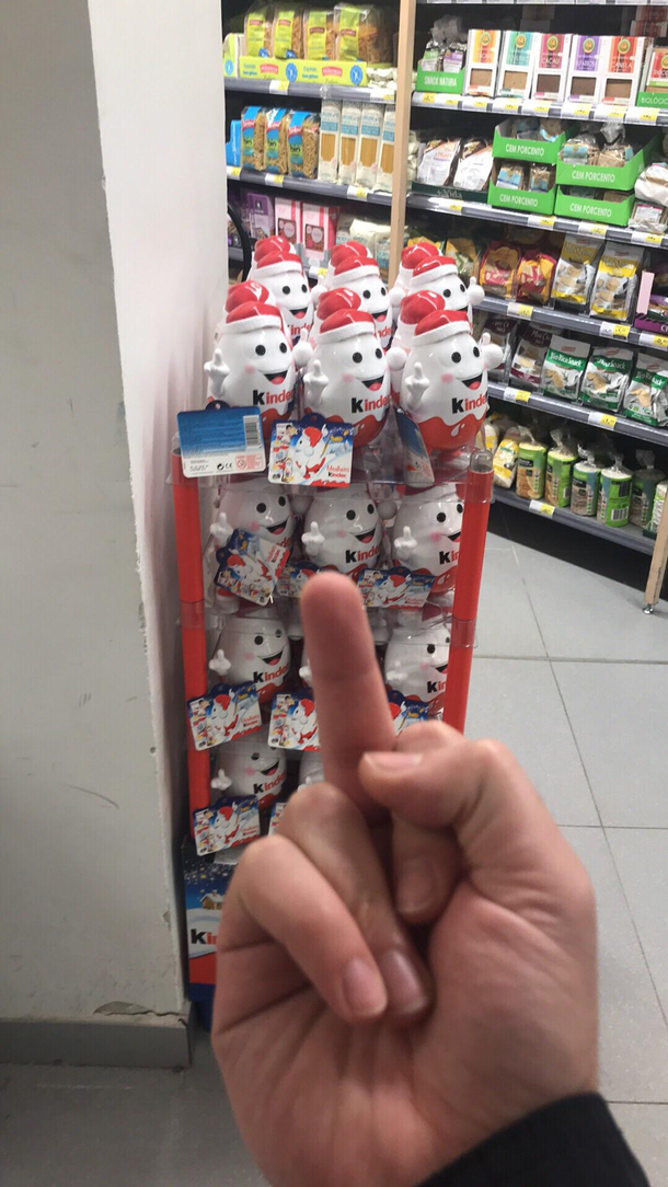 This new Kinder product pointing up