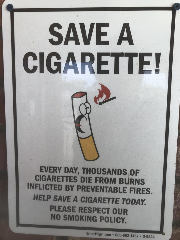 This no smoking sign