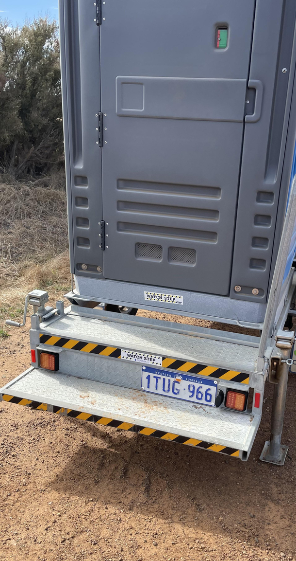 This number plate on the porta loo on our work site haha