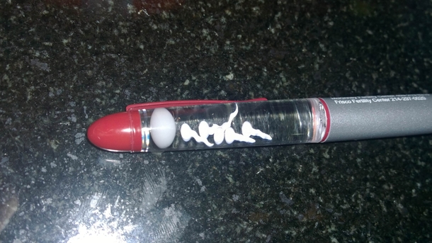 This pen came from a fertility clinic