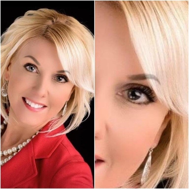 this phantom eyebrow is probably not the look that this woman was hoping for