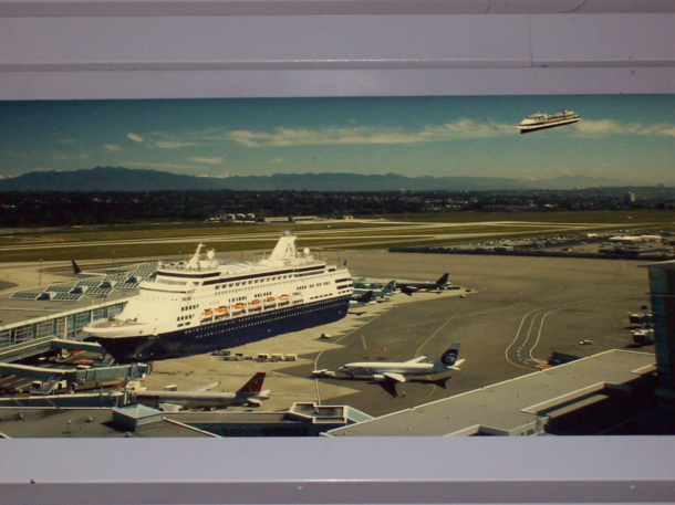 This photo hanging on the wall at an airport Had to do a double-take