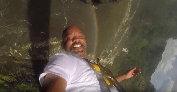 This photo of Will Smith bungee jumping looks like Uncle Phil