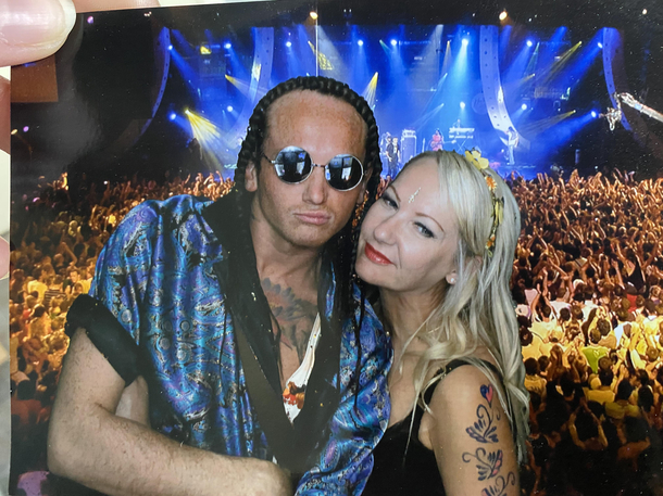 This photo was put through my door today sprayed in perfume I dont know who these people are but I want to