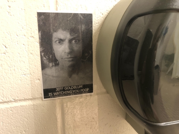 This picture hidden behind the toilet paper at a maintenance shop