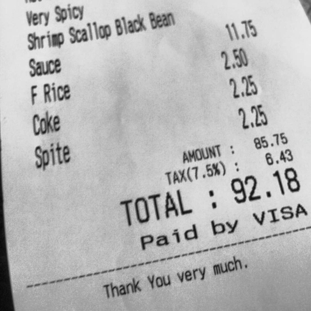This place charged me  just out of spite