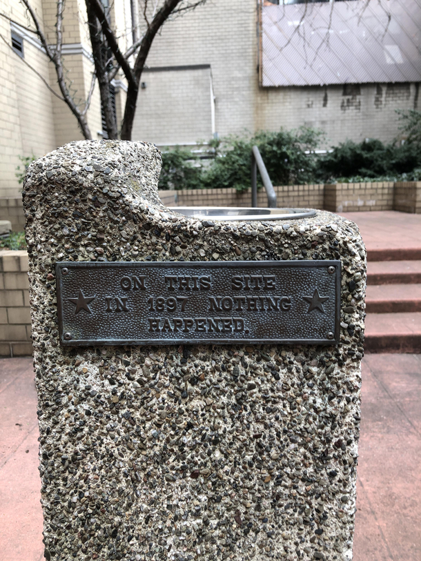 This plaque outside my school