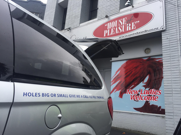 This plasterer working at a brothel