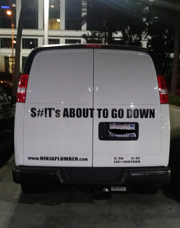 This plumbing van