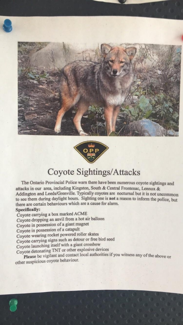 This police announcement