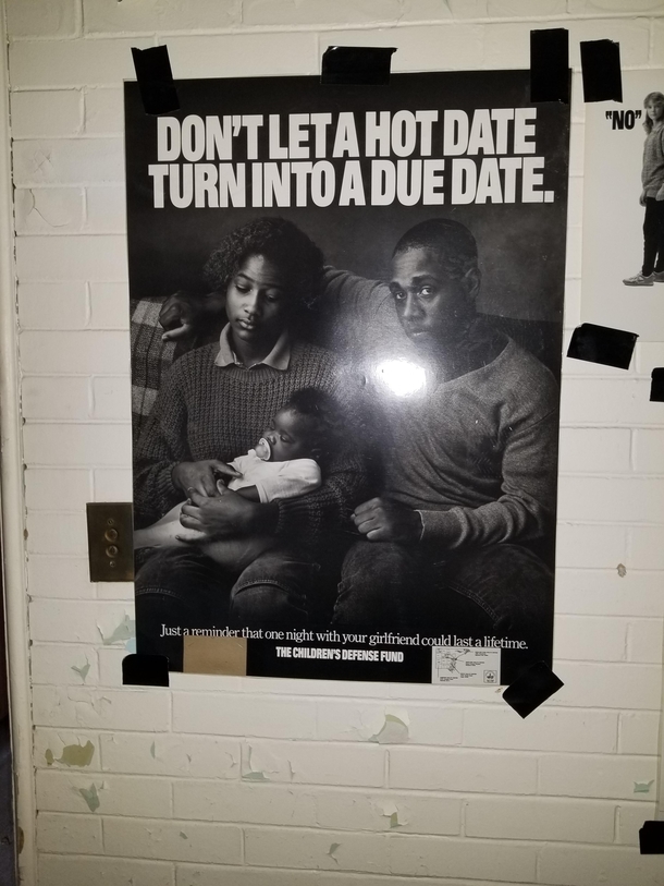 This poster against teen pregnancy from the s