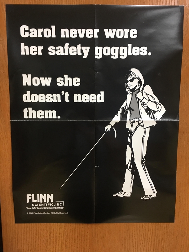 This poster was in my lab class