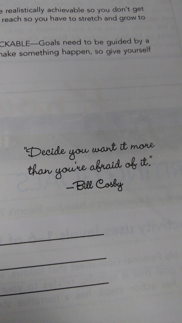 This quote in my textbook