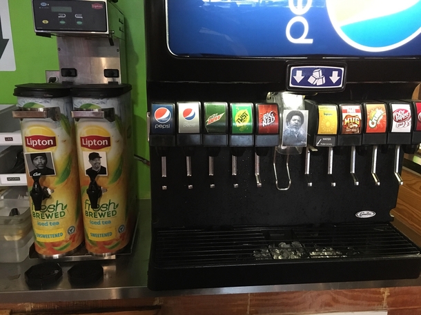 This restaurants refreshment area