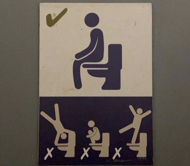 This restroom sign in Ireland