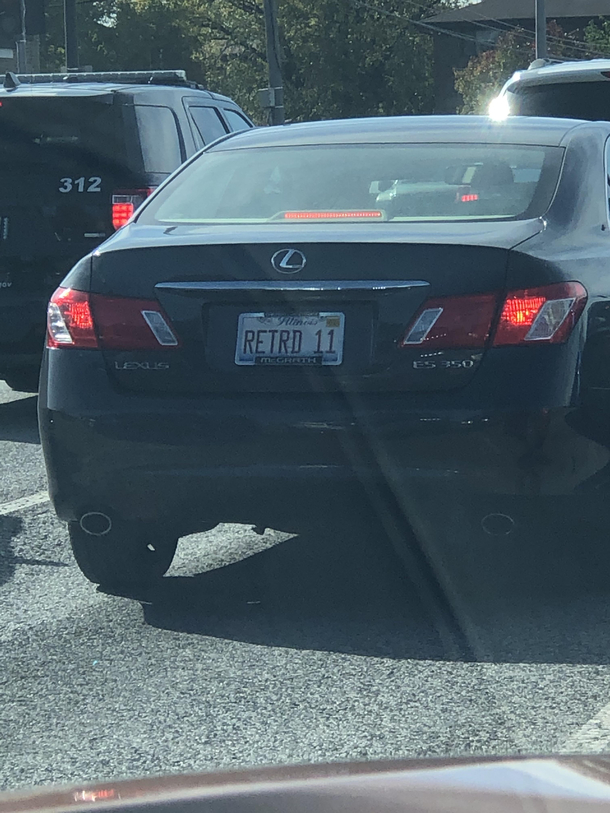 This retiree really didnt think their vanity plate through before applying
