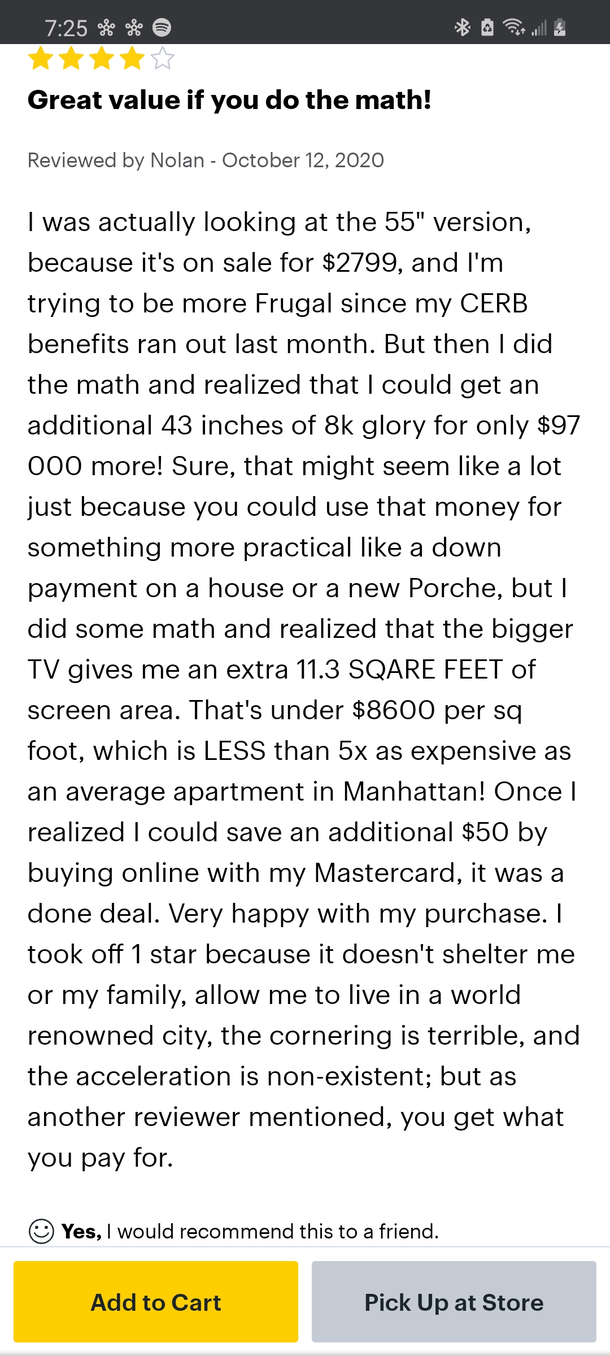 This review for an k  TV