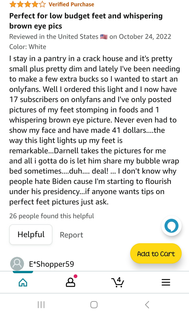 This review I found on Amazon last night is pure gold