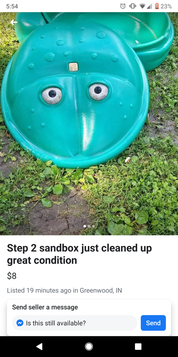 This sandbox looks like its fresh out of rehab
