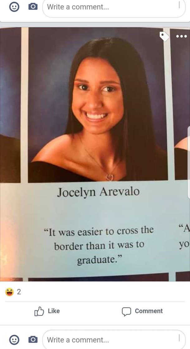 This Senior yearbook quote popped up on my FB wall