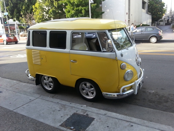 This short yellow bus is indeed special