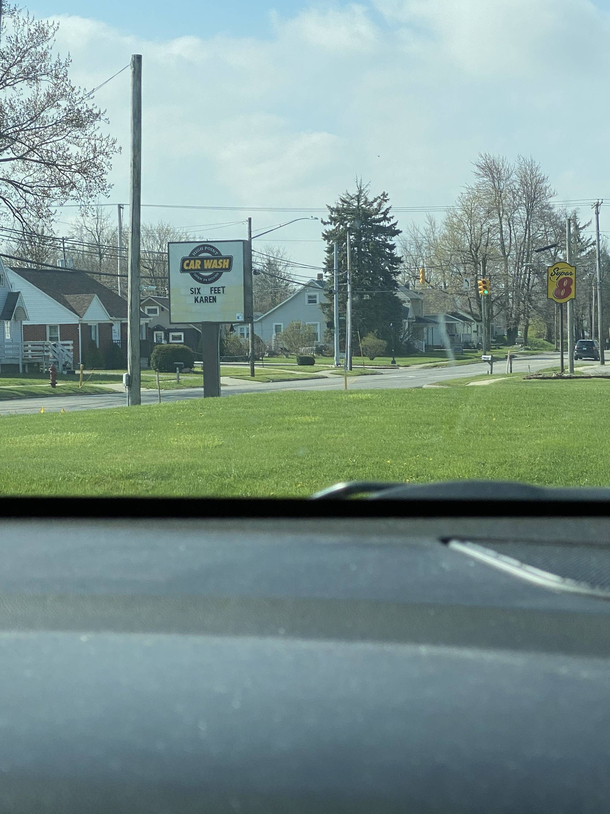 This sign at a local car wash