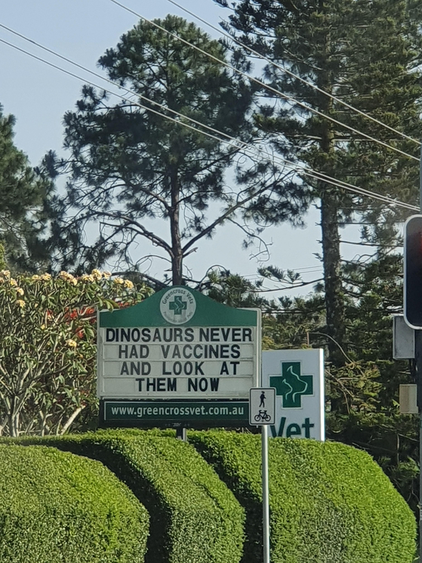 This sign at a local vet