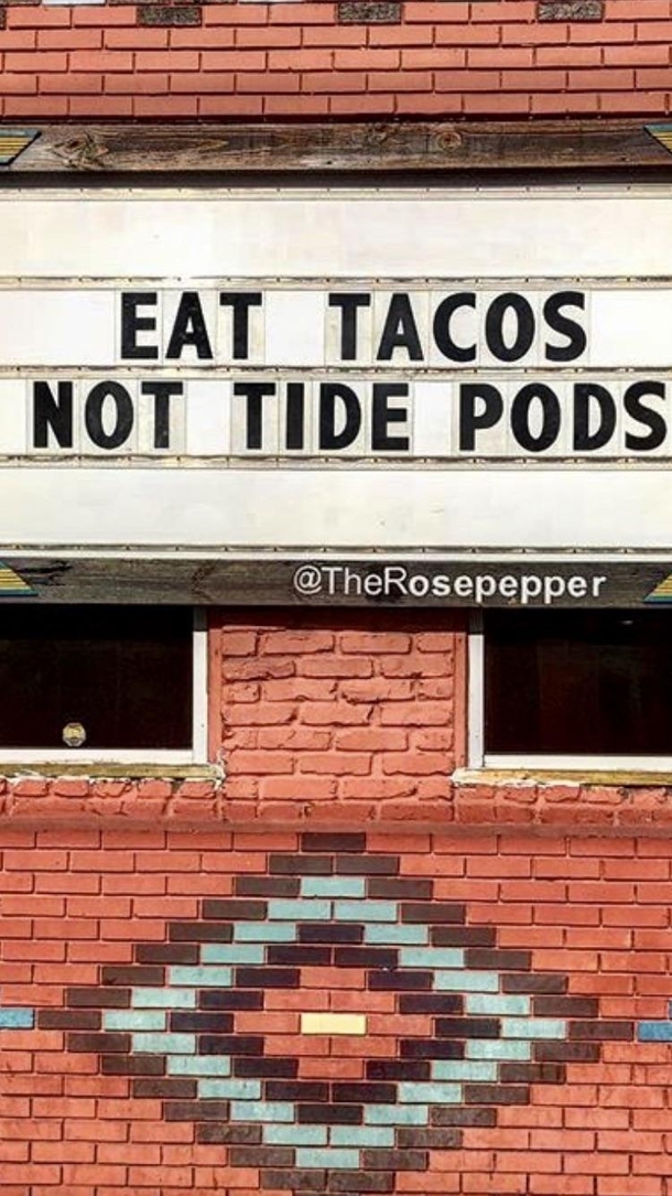 This sign at a Mexican restaurant
