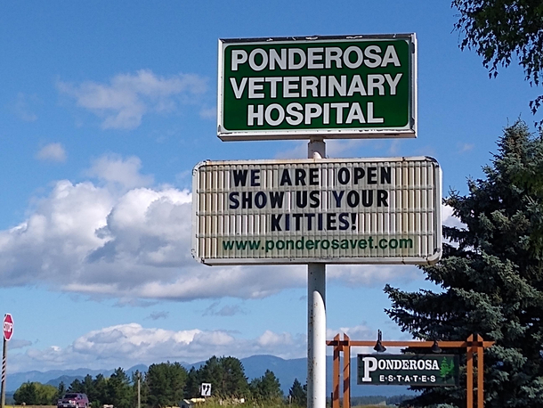 This sign at my Vets office
