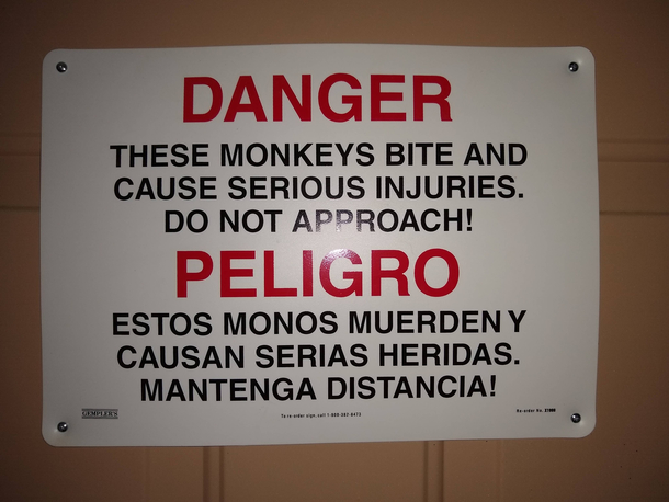 This sign is on the door to our IT guys lair
