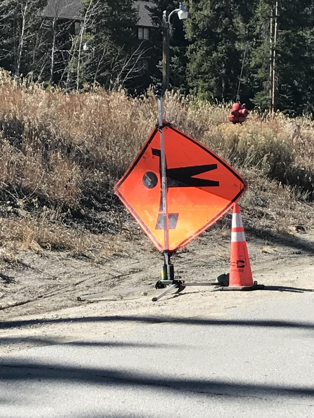 This sign makes it look look theres pole dancing ahead