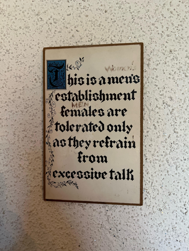 This sign on my grandmas wall