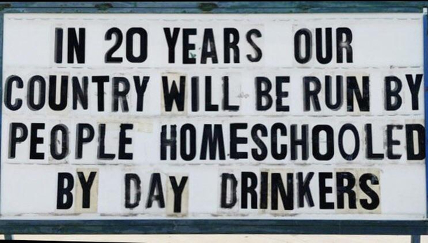 This sign outside a restaurant in Texas
