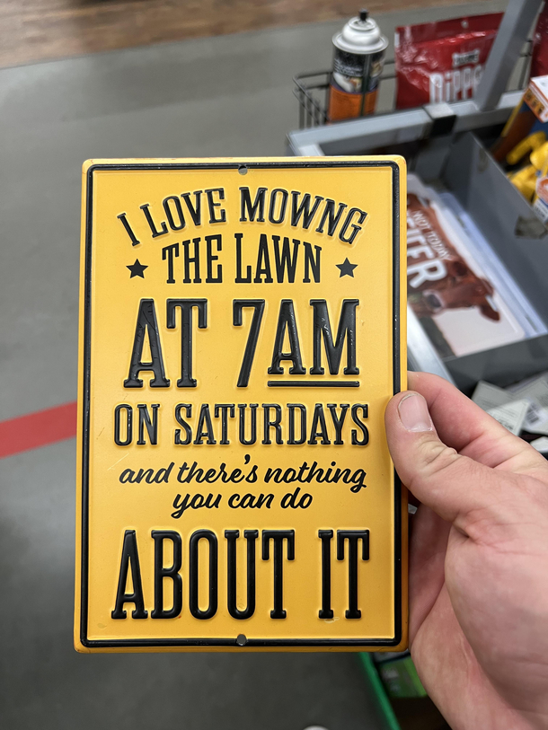 This sign they had at TS