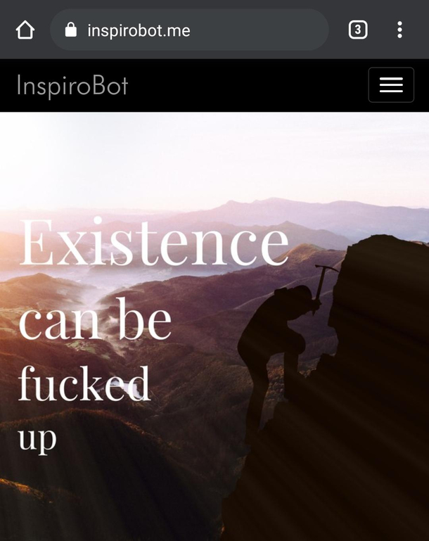 This site where an AI generates unique inspirational quotes - it gets me