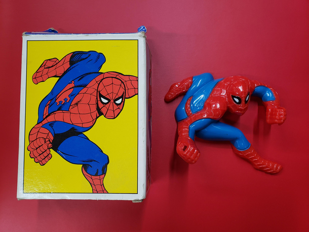 This Spider-Man toothbrush holder I found