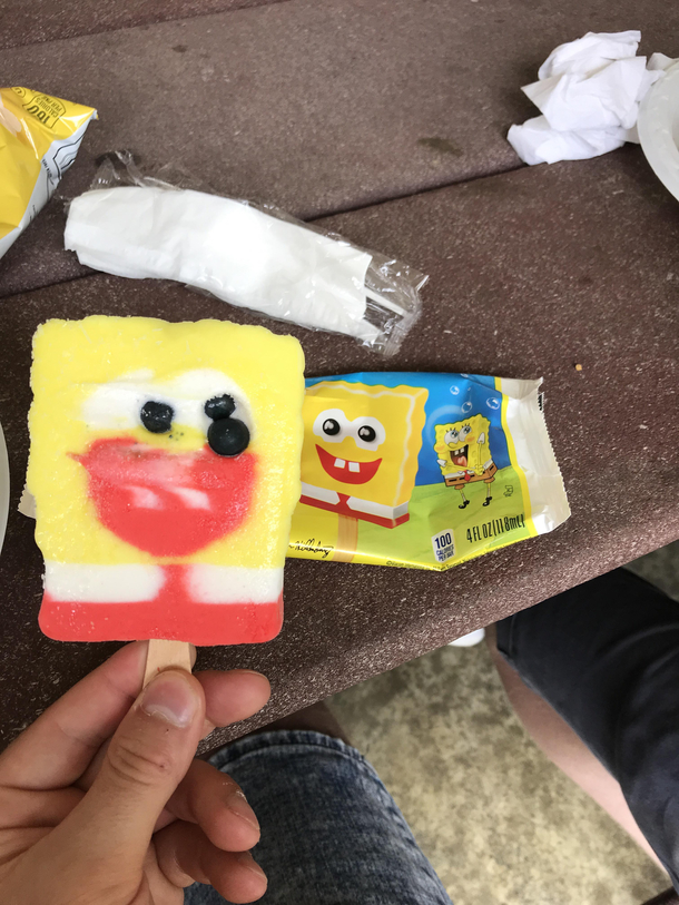This spongebob popsicle