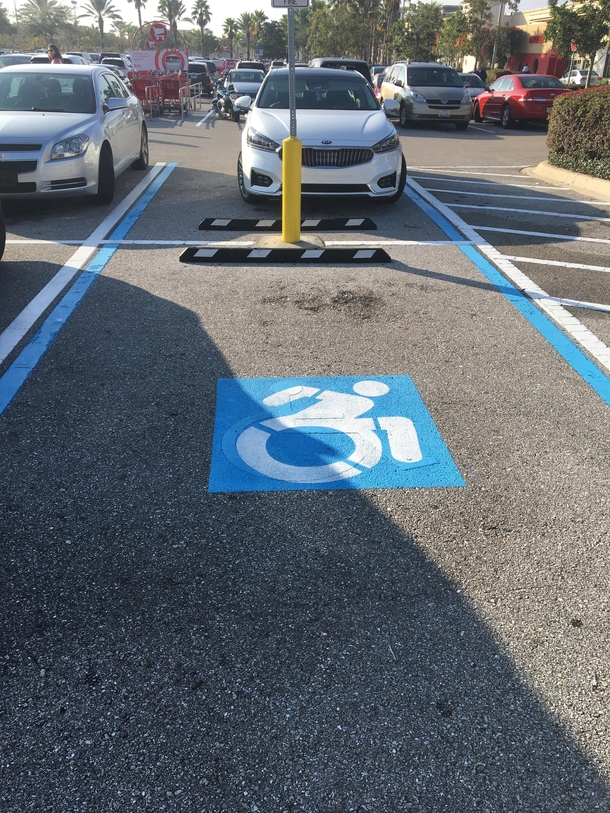 This spot is reserved for handicapped racing