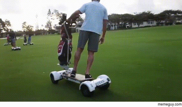 This standing golf cart makes golf way more exciting